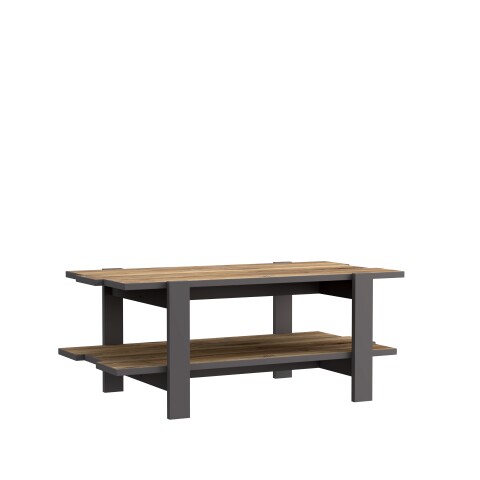 Couchtisch >COFFEE TABLES< in Flagstaff Eiche / Uni Wolfram Grau - 110x45,5x60cm (B/H/T)