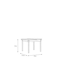 Kulissentisch >COSTA RICA< ausziehbar 165cm, Elegancia Eiche Dekor - 130(165)x77,5x130cm (BxHxT)