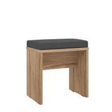 Schminktisch >DALATE< (3-teilig) Catania Eiche / Schwarz  - 190,3x182,6x73,1cm (BxHxT)