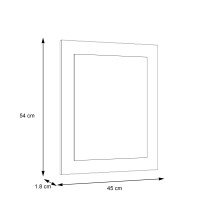 Schminktisch >DALATE< (3-teilig) Catania Eiche / Schwarz  - 190,3x182,6x73,1cm (BxHxT)