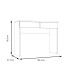 Schminktisch >DALATE< (3-teilig) Catania Eiche / Schwarz  - 190,3x182,6x73,1cm (BxHxT)