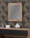 Schminktisch >DALATE< (3-teilig) Catania Eiche / Schwarz  - 190,3x182,6x73,1cm (BxHxT)