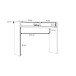 Schminktisch >DALATE< (3-teilig) Catania Eiche / Schwarz  - 190,3x182,6x73,1cm (BxHxT)