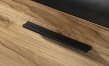 Kommode >DALATE< 3 Schübe, Catania Eiche / Schwarz - 101,1x88x41cm (B/H/T)