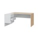 Eckschreibtisch >OFFICE< 3 Schübe, Canadian Eiche Dekor / Artik Weiß - 145x73x102 (BxHxT)