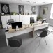 Aktenschrank >OFFICE< 2 Türen, 2 Böden, Canadian Eiche Dekor/ Artik Weiß - 80x119x33 (BxHxT)