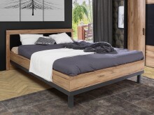 Bett >DALATE< Liegefl. 160x200cm, Catania Eiche /...