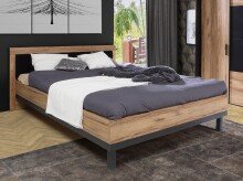Bett >DALATE< Liegefl. 160x200cm, Catania Eiche /...