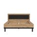 Bett >DALATE< Liegefl. 160x200cm, Catania Eiche / Schwarz - 181,6x98,5x211cm (BxHxT)