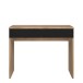 Schminktisch >DALATE< 2 Schübe, Catania Eiche / Schwarz - 100,3x79,9x41,3cm (BxHxT)