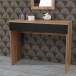 Schminktisch >DALATE< 2 Schübe, Catania Eiche / Schwarz - 100,3x79,9x41,3cm (BxHxT)