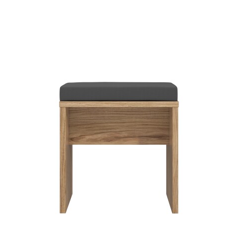Sitzbank >DALATE< mit Polster, Catania Eiche Dekor - 45x48,7x30cm (BxHxT)