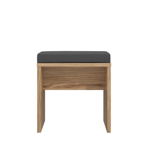 Sitzbank >DALATE< mit Polster, Catania Eiche Dekor - 45x48,7x30cm (BxHxT)