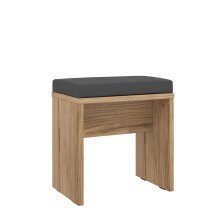 Sitzbank >DALATE< mit Polster, Catania Eiche Dekor - 45x48,7x30cm (BxHxT)