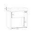 Sitzbank >DALATE< mit Polster, Catania Eiche Dekor - 45x48,7x30cm (BxHxT)