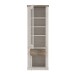 Vitrine >DURO< 1 Tür, 1 Schub, Pinie Weiss/ Eiche Antik Dekor - 71,4x212x41,3cm BxHxT
