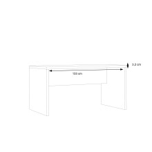 Schreibtisch >DURO< in Pinie Weiss / Eiche Antik - 140x72,2x80cm (BxHxT)