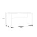 Schreibtisch >DURO< in Pinie Weiss / Eiche Antik - 140x72,2x80cm (BxHxT)