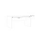 Schreibtisch >DURO< in Pinie Weiss / Eiche Antik - 140x72,2x80cm (BxHxT)
