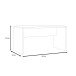 Schreibtisch >DURO< in Pinie Weiss / Eiche Antik - 140x72,2x80cm (BxHxT)