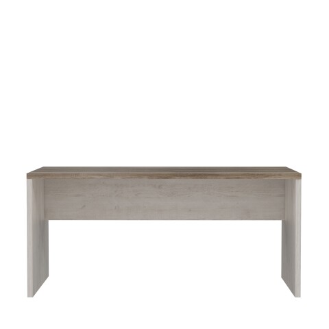 Schreibtisch >DURO< in Pinie Weiss / Eiche Antik - 160x72,2x80cm (BxHxT)