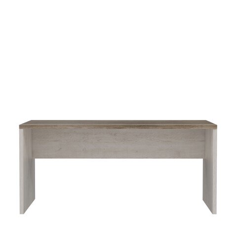 Schreibtisch >DURO< in Pinie Weiss / Eiche Antik - 160x72,2x80cm (BxHxT)