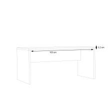 Schreibtisch >DURO< in Pinie Weiss / Eiche Antik - 160x72,2x80cm (BxHxT)