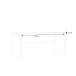 Schreibtisch >DURO< in Pinie Weiss / Eiche Antik - 160x72,2x80cm (BxHxT)