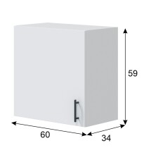 Küchenblock >KIRA< (Küchenmodule für Küchenblock KIRA-Set #2 (Elektrogeräte oder Spülbecken nicht inbegriffen)) in Weiß glänzend/Mattweiß