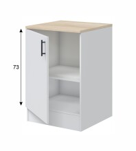 Küchenblock >KIRA< (Küchenmodule für Küchenblock KIRA-Set #2 (Elektrogeräte oder Spülbecken nicht inbegriffen)) in Weiß glänzend/Mattweiß