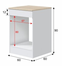 Küchenblock >KIRA< (Küchenmodule für Küchenblock KIRA-Set #2 (Elektrogeräte oder Spülbecken nicht inbegriffen)) in Weiß glänzend/Mattweiß