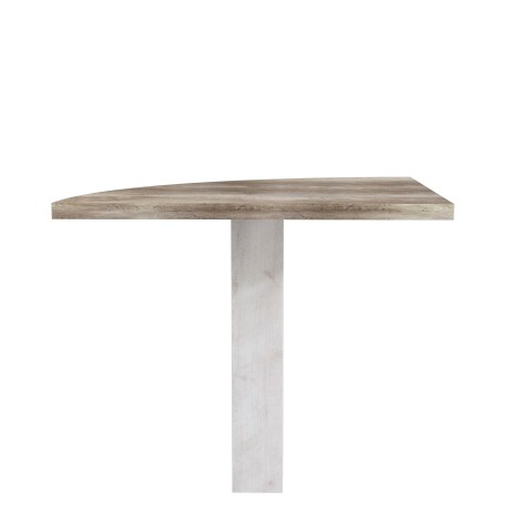 Schreibtischplatte >DURO< Eckverbindungsplatte, Pinie Weiss / Eiche Antik - 80x72,2x80cm (BxHxT)
