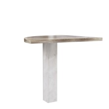 Schreibtischplatte >DURO< Eckverbindungsplatte, Pinie Weiss / Eiche Antik - 80x72,2x80cm (BxHxT)