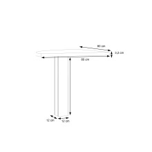 Schreibtischplatte >DURO< Eckverbindungsplatte, Pinie Weiss / Eiche Antik - 80x72,2x80cm (BxHxT)