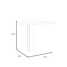 Schreibtischplatte >DURO< Eckverbindungsplatte, Pinie Weiss / Eiche Antik - 80x72,2x80cm (BxHxT)