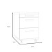 Rollcontainer >DURO< 3 Schübe, Pinie Weiss / Eiche Antik - 42,3x61,4x53cm (BxHxT)