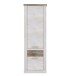 Hochschrank >Duro< in Pinie Weiss  / Eiche Antik  - 71,2x212x41,3cm (BxHxT)