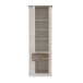 Hochschrank >Duro< in Pinie Weiss  / Eiche Antik  - 71,2x212x41,3cm (BxHxT)