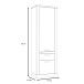 Hochschrank >Duro< in Pinie Weiss  / Eiche Antik  - 71,2x212x41,3cm (BxHxT)