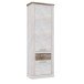Hochschrank >Duro< in Pinie Weiss  / Eiche Antik  - 71,2x212x41,3cm (BxHxT)