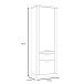 Hochschrank >Duro< in Pinie Weiss  / Eiche Antik  - 71,2x212x41,3cm (BxHxT)