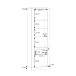 Hochschrank >Duro< in Pinie Weiss  / Eiche Antik  - 71,2x212x41,3cm (BxHxT)