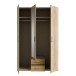 Kleiderschrank >ECONOBOX 2< 3 Türen,2 Schübe, Mauvelle Eiche Dekor - 133,2x210,5x54,2cm (BxHxT)