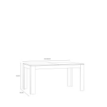 Kulissentisch >BOHOL< ausziehbar bis 206,6cm, Rivera Eiche - 160/206,6x78,2x90,2cm (B/H/T)