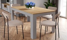 Kulissentisch >BOHOL< ausziehbar bis 206,6cm, Rivera Eiche - 160/206,6x78,2x90,2cm (B/H/T)