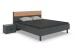 Bettanlage >Rotterdam< 2 Nachtkonsolen, Liegefl. 160x200cm, Graphit, Lamelle Eiche Dekor