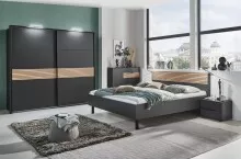 Bett >Rotterdam< Liegefl. 180x200cm, Graphit,...