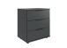 Nachtkommode >Rotterdam< 3 Schubladen, in Graphit - 52x58x38cm (BxHxT)