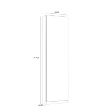 Schuhschrank >CALMA< Spiegeltür, Weiss - 50x179,7x20cm (BxHxT)