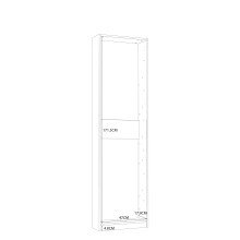 Schuhschrank >CALMA< Spiegeltür, Weiss - 50x179,7x20cm (BxHxT)